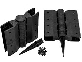 Шарнир для грядки ДПК пластик черный поворот 60-270 градусов 150*25 мм